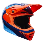 Kaski motocyklowe - Kask Cross BELL MX10 MIPS Wave Pomarańczowy/NiebieskiM - miniaturka - grafika 1