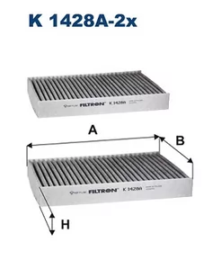 Filtron FILTR POWIETRZA KABINOWY FILTRON K1428A 2X CUK230142 BMW K1428A-2X - Filtry kabinowe - miniaturka - grafika 1