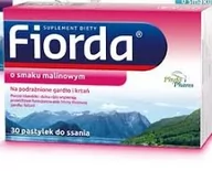 Przeziębienie i grypa - PhytoPharm Fiorda o smaku malinowym x 30 pastylek do ssania - miniaturka - grafika 1