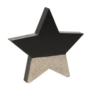Ozdoby bożonarodzeniowe - FIGURKA DREWNIANA GWIAZDA CZARNO-ZŁOTA 16x2x14,5 cm - miniaturka - grafika 1