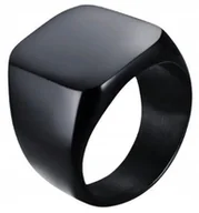 Pierścionki - Pierścień Męskie Pasek Ze Stali Biker Sygnet - miniaturka - grafika 1