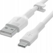 Kable USB - Belkin USB-A USB-C Silicone 2m White - miniaturka - grafika 1