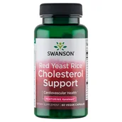 Serce i układ krążenia - Swanson Red Yeast Rice Cholesterol Support, 60 kapsułek wegetariańskich - miniaturka - grafika 1