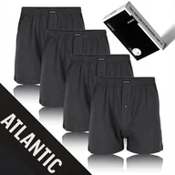 Majtki męskie - BOKSERKI MĘSKIE bawełniane luźne wygodne 4-pack grafitowy Atlantic *M - miniaturka - grafika 1