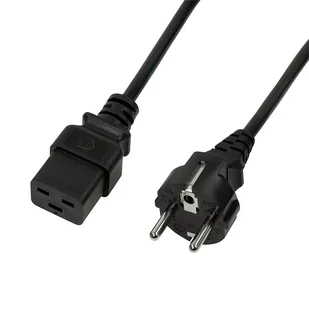 LogiLink CP152 kabel zasilające Czarny 1,8 m CEE7/7 IEC C19 - Kable komputerowe i do monitorów - miniaturka - grafika 1
