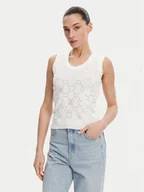 Koszulki i topy damskie - Fracomina Top FR25ST4003K414R9 Écru Regular Fit - miniaturka - grafika 1