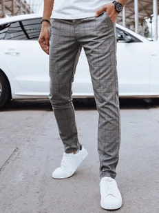 Spodnie męskie casual ciemnoszare Dstreet UX4403 - Spodnie męskie - miniaturka - grafika 1