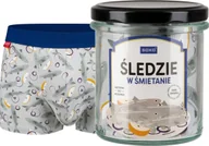 Majtki męskie - Soxo Męskie Bokserki Śledzie w słoiku idealny zabawny prezent dla Niego XL - miniaturka - grafika 1