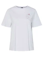 Koszulki i topy damskie - Pieces Koszulka "Signe" w kolorze białym - miniaturka - grafika 1