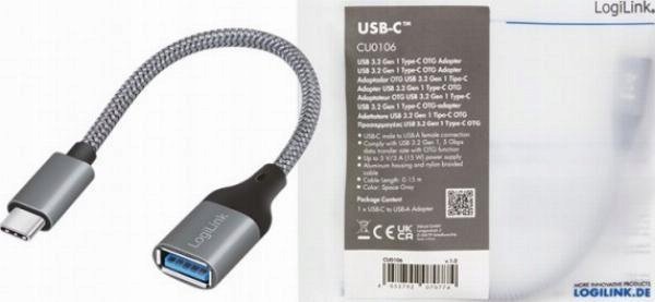 LogiLink USB-C (M) - USB 3.0 (F)