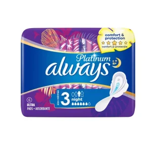 Always Platinum Podpaski Ultra Night 6 szt. - Podpaski - miniaturka - grafika 1