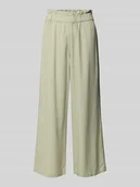 Spodnie damskie - Kuloty o luźnym kroju z mieszanki wiskozy i lnu model ‘SOLVI-CARO’ - miniaturka - grafika 1