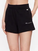 Spodenki damskie - Champion Szorty sportowe 116220 Czarny Regular Fit - miniaturka - grafika 1