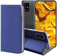 Etui i futerały do telefonów - ETUI Z KLAPKĄ DO SAMSUNG GALAXY A51 5G GRANATOWE ZAMYKANE MAGNETYCZNE CASE - miniaturka - grafika 1