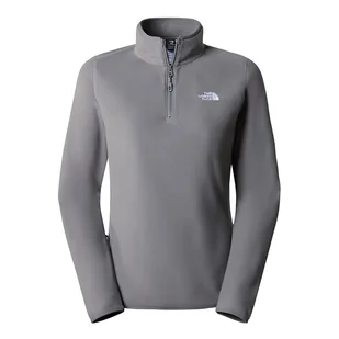 Bluza The North Face 100 Glacier 1/4 Zip Fleece 0A855M0UZ1 - szara - Bluzy sportowe damskie - miniaturka - grafika 1