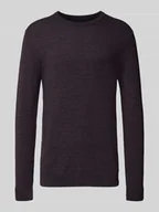 Swetry męskie - Sweter z dzianiny z okrągłym dekoltem model ‘OTTO’ - miniaturka - grafika 1