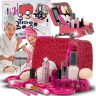 Zabawy w naśladowanie dorosłych - Zestaw Kosmetyków Do Zabawy W Makijaż I Manicure W Kuferku - miniaturka - grafika 1