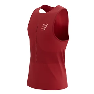 COMPRESSPORT Koszulka biegowa PRO RACING SINGLET samba red - Bielizna sportowa męska - miniaturka - grafika 8
