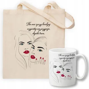 Zestaw Torba Eko + Kubek DLA PRZYJACIÓŁKI Wzory - Gadżety dla niej i dla niego - miniaturka - grafika 1