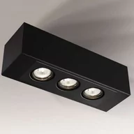 Lampy sufitowe - Shilo plafon techniczny Seto H 3xGU10 czarny 1216 - miniaturka - grafika 1
