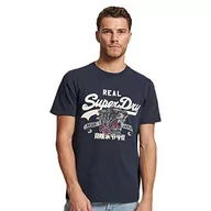 Koszulki męskie - Superdry Vintage VL Narrative tee Koszulka męska, Eclipse Navy, XL - miniaturka - grafika 1