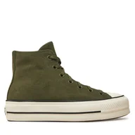 Trampki damskie - Trampki Converse Chuck Taylor All Star Lift Platform A11144C Zielony - miniaturka - grafika 1