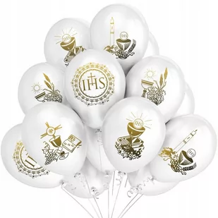 Balony komunijne białe 20 szt. - Balony i akcesoria - miniaturka - grafika 1