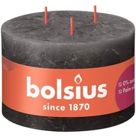 Świece - Świeca Rustykalna Bolsius Rustic Shine 3-knotowa 90/140 mm Stormy Grey - miniaturka - grafika 1