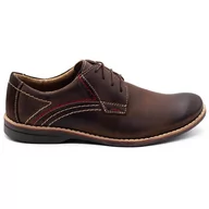 Półbuty męskie - Buty Olivier skórzane męskie 242 brązowe - miniaturka - grafika 1
