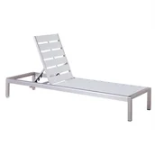 Leżaki ogrodowe - Beliani Leżak biały - ogrodowy - plażowy - tarasowy - NARDO - miniaturka - grafika 1