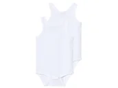Body dla niemowląt - Lupilu Body niemowlęce z bawełny 2 sztuki Biały 50/56 - miniaturka - grafika 1