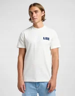 Koszulki męskie - LEE WW GRAPHIC TEE ECRU 112364590 M - miniaturka - grafika 1