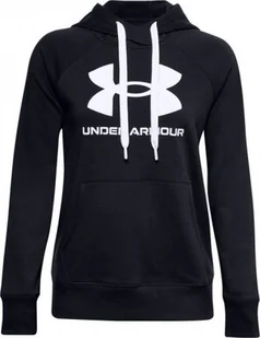 Under Armour Bluza damska Rival Fleece Logo Hoodie Czarna r. XL - Bluzy damskie - miniaturka - grafika 1