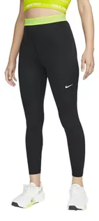 Legginsy - Nike DA0483-015W NP 365 Tight 7/8 Hi Rise Legginsy Damskie Czarny/Volt/Biały Rozmiar S, Czarny/Volt/Biały, S - grafika 1