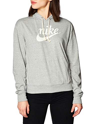 Nike W Nsw Gym Vntg bluza damska z kapturem Hbr Hooded szary Dk Grey Heather/(Sail) XX-L