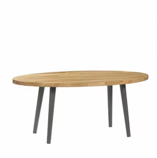 Ława owalna, ława drewniana dębowa Modern Oak, Wykończenie nogi - buk - farba grafitowa, Wysokość [cm] - 41, Wymiary [cm] - 48x97 - Ławy i stoliki kawowe - miniaturka - grafika 1