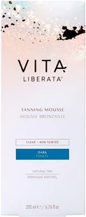 Vita Liberata Clear Tanning Mousse Pigment Free Wodna pianka samoopalająca bez pigmentu 200 ml ( kolor dark ) - Samoopalacze - miniaturka - grafika 2