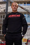 Bluzy męskie - OFENSYWA BLUZA MĘSKA BEZ KAPTURA SPORTOWY TRYB ŻYCIA CZARNO/CZERWONA XXL - miniaturka - grafika 1