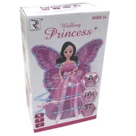 Figurki dla dzieci - LALKA INTERAKTYWNA TAŃCZY ŚWIECI LED MUZYKA KSIĘŻNICZKA SKRZYDŁA KRĘCI SIĘ - miniaturka - grafika 1