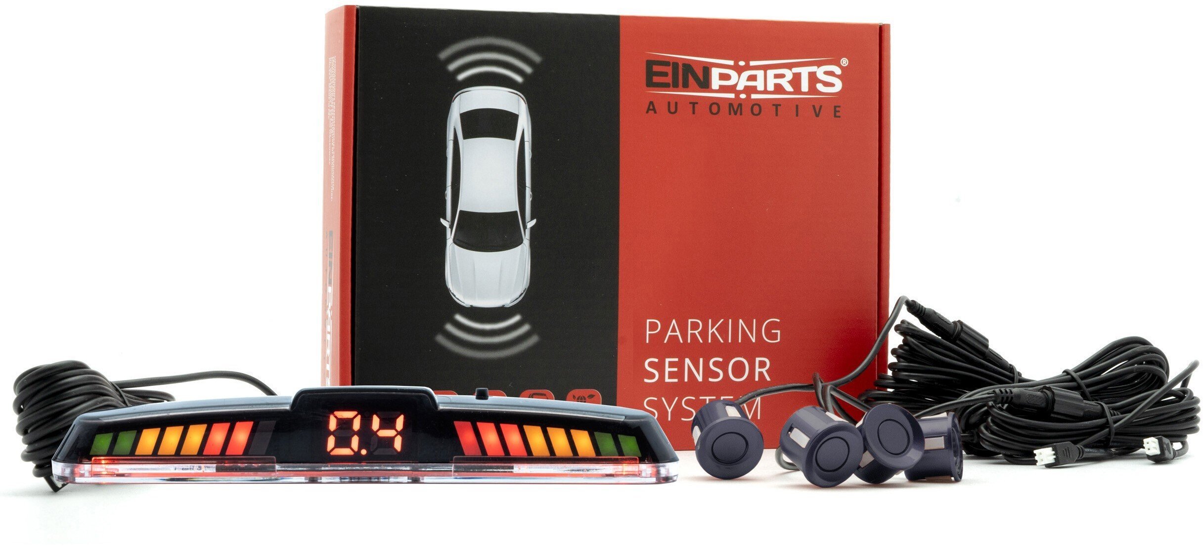 Einparts Automotive EINPARTS CZUJNIKI PARKOWANIA 4 SENSORÓW DO SAMOCHODU TYŁ Z MONTAŻEM