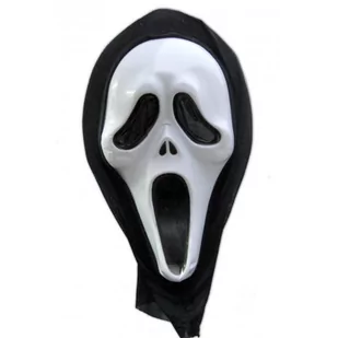 Bm5 Maska Krzyk Krzyku Biała Z Kapturem Na Halloween - Halloween - miniaturka - grafika 1