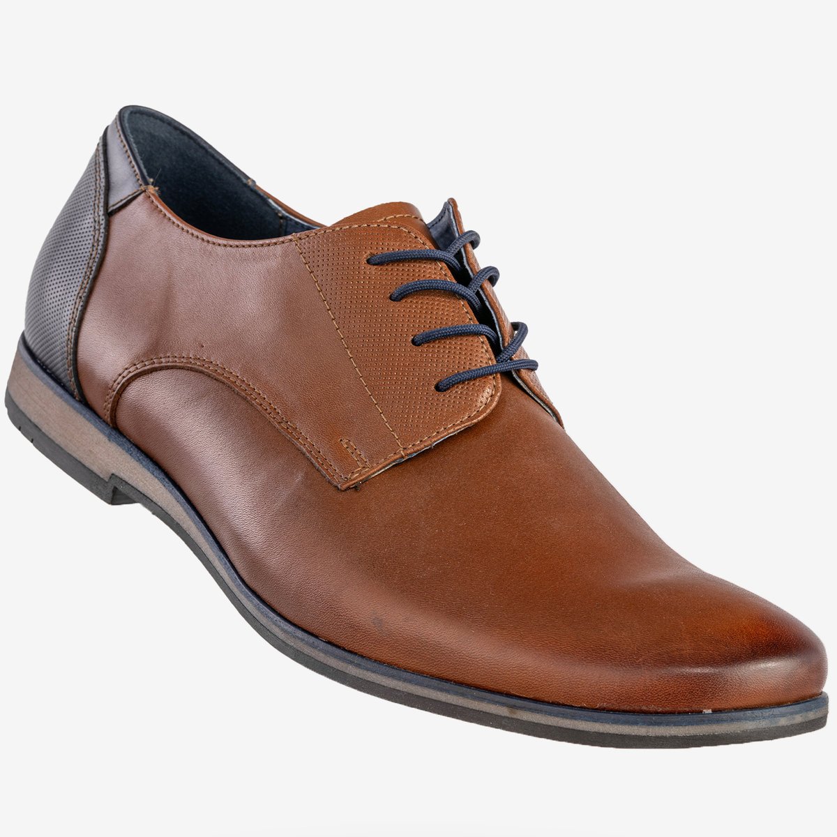 Półbuty Wizytowe Męskie Skórzane Buty Eleganckie Brązowe Rosetti 466/9,18/F3 Brązowy 44