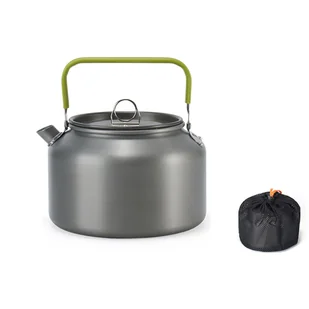 Czajnik outdoorowy, lekki czajnik, czajnik ze stopu aluminium, czajnik, czajnik z uchwytem zapobiegającym oparzeniom, kempingowy czajnik do kawy, przenośny dzbanek do herbaty, dzbanek do herbaty, czajnik piknikowy, czajnik, akcesorium do gotowania - Dzbanki i imbryki - miniaturka - grafika 1