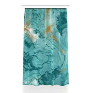 Zasłony - Gotowa zasłona z grafiką Marmur turkusowy 150x240, Fabricsy - miniaturka - grafika 1