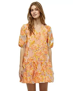 Sukienki - Minus Damska sukienka Calima, pomarańczowa, 18, Pomarańczowa skórka, 44 - grafika 1