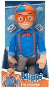 Lalki dla dziewczynek - Blippi Blippi BLP0013 zginalna pluszowa lalka 40 cm wysokości z SFX-Squeeze The Belly to usłyszeć klasyczne hasła zabawne edukacyjne zabawki dla niemowląt małych dzieci i młodych dzieci BLP0013 - miniaturka - grafika 1