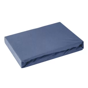 Prześcieradło satyna bawełniana DINA, EUROFIRANY, granatowe, 220x210 cm - Prześcieradła - miniaturka - grafika 1