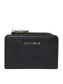 Portfele - Coccinelle Mały Portfel Damski MW5 Metallic Soft E2 MW5 17 01 01 Czarny - miniaturka - grafika 1