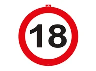 Gadżety na imprezę - Folat Znak na drzwi "18 Urodziny - Traffic Birthday", FOLAT, 47 cm FL06118 - miniaturka - grafika 1