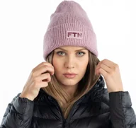 Czapki damskie - Czapka zimowa unisex z wiskozy Fitanu Utale różowa - miniaturka - grafika 1